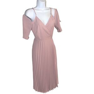 Boohoo Blush Cold Shoulder Maxi Dress